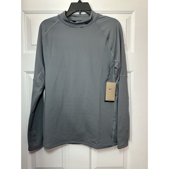 Size M Nike Mens Pro DRI-FIT Warm Long Sleeve Shirt Mock Neck Golf FB8515-084 - Picture 1 of 4